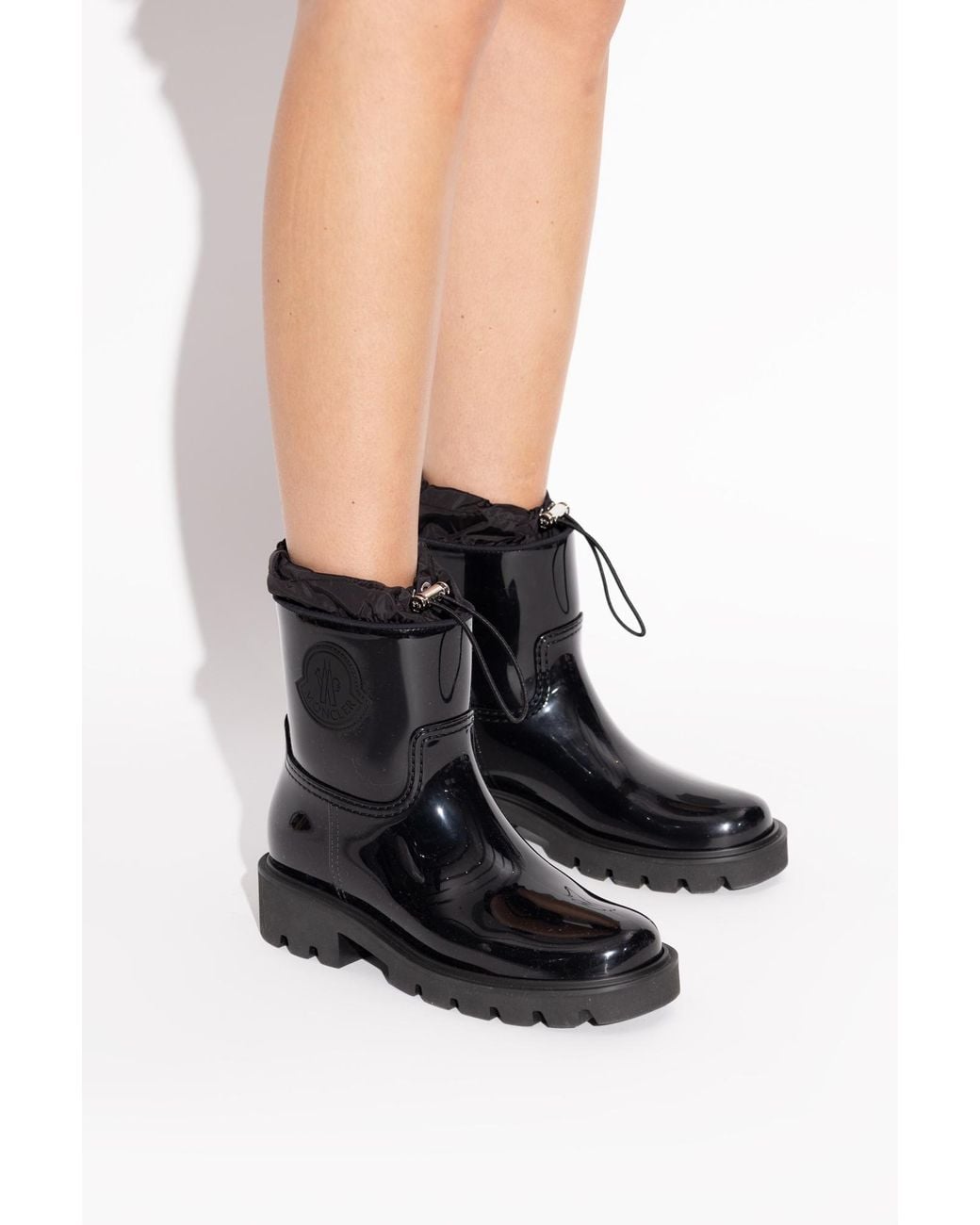Moncler Black 'Kickstream' Wellington Boots