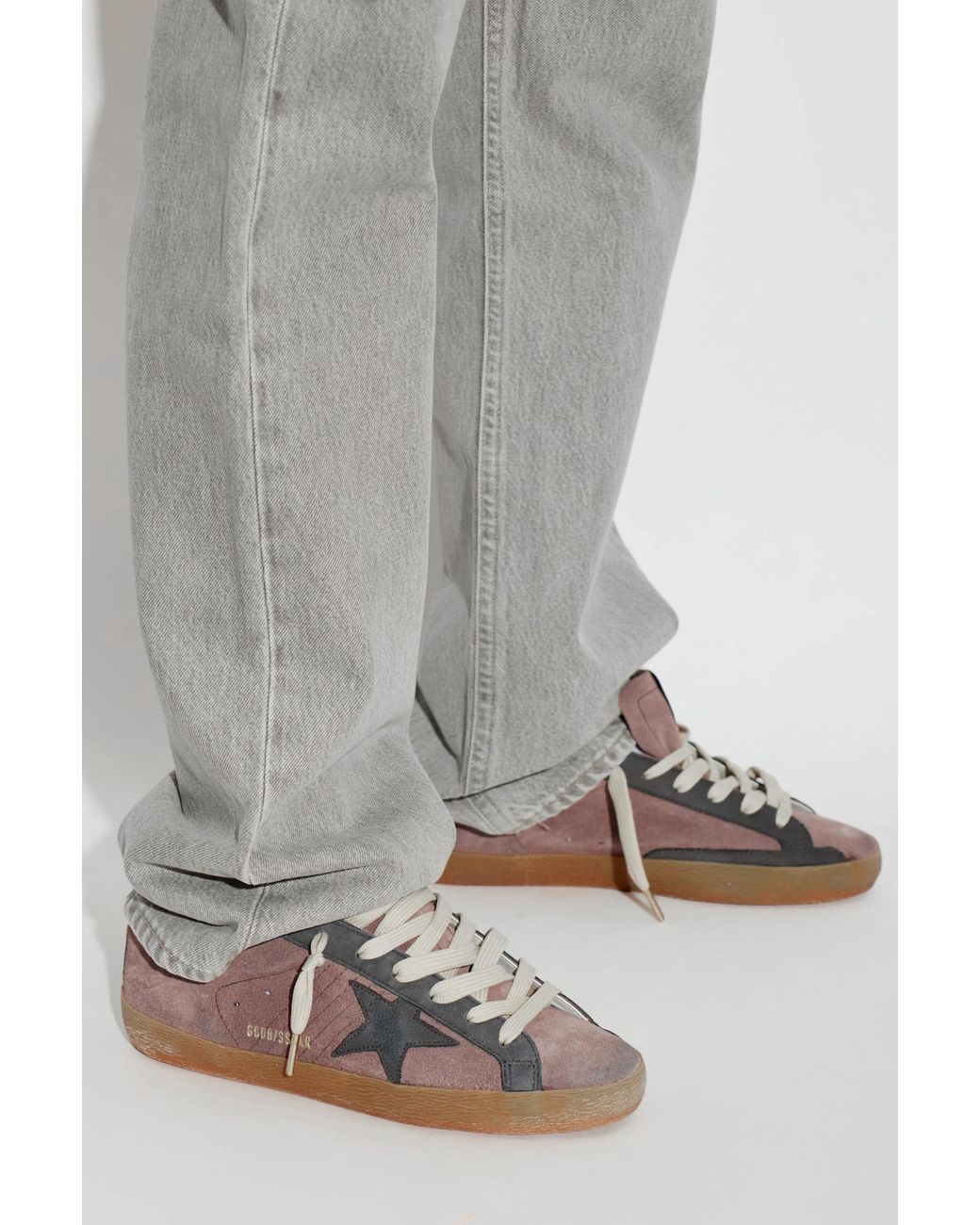Golden Goose Deluxe Brand Brown 'Super-Star Classic With List' Sports Shoes