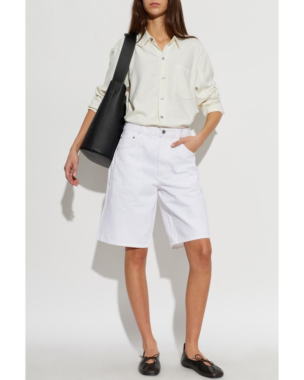 Citizens of Humanity White 'Court' Denim Shorts
