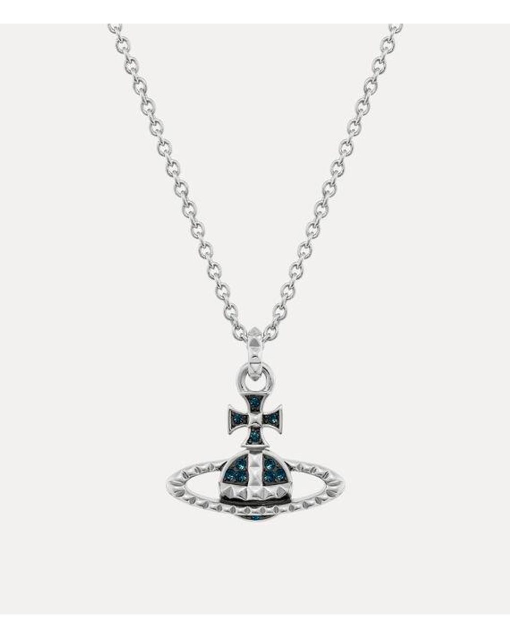 Vivienne Westwood White Mayfair Bas Relief Pendant Necklace for men