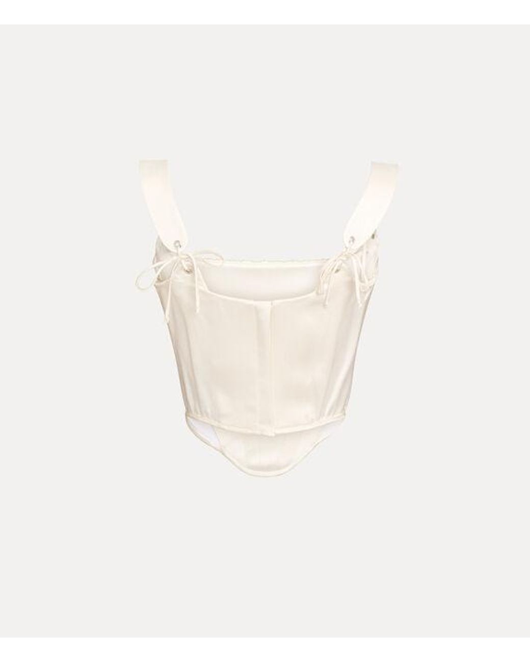 Vivienne Westwood White Kitten Corset Satin W/Rose