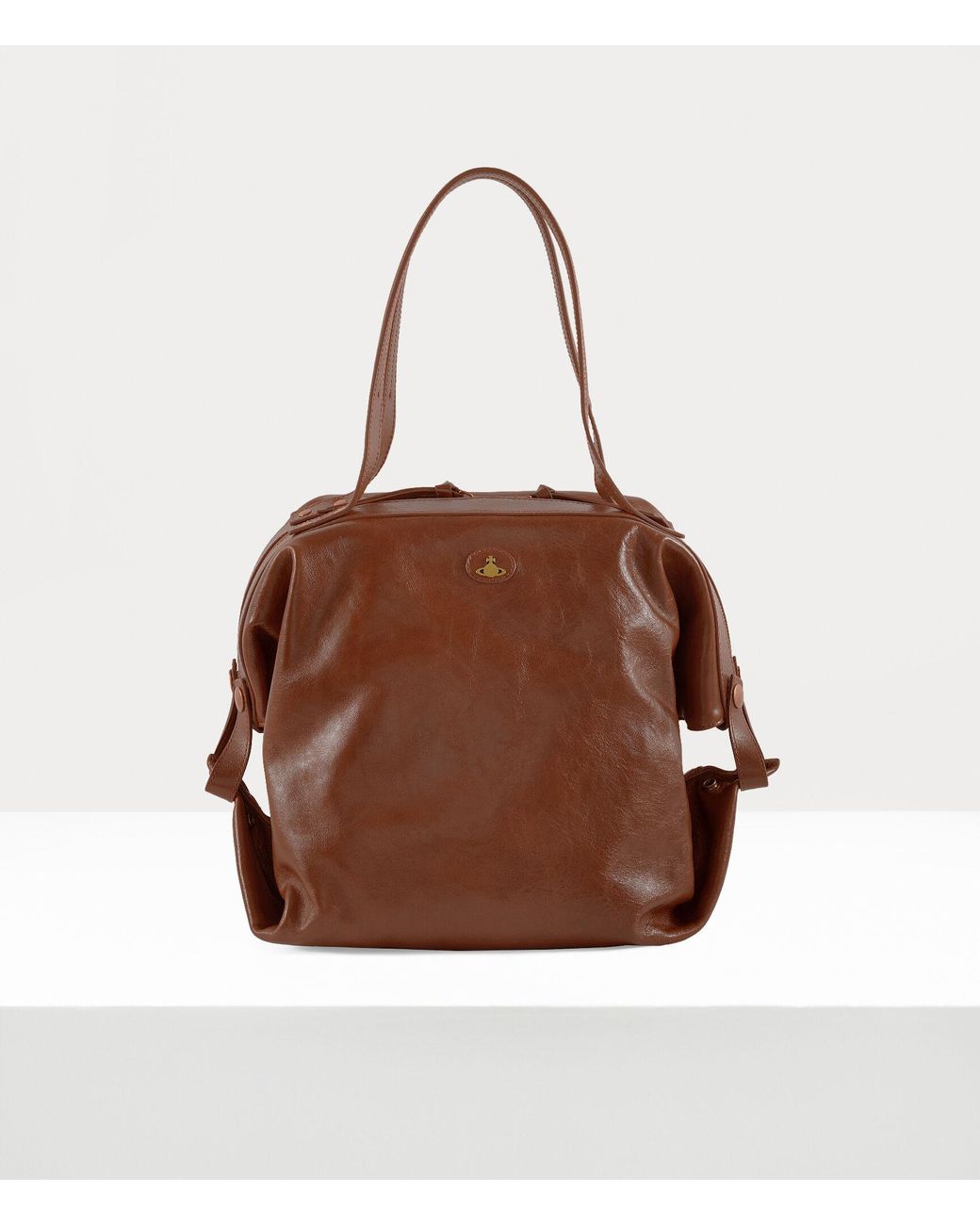 【Vivienne Westwood】Mara Holdall leather tote bag Mara Large Holdall in BLACK | Vivienne Westwood®