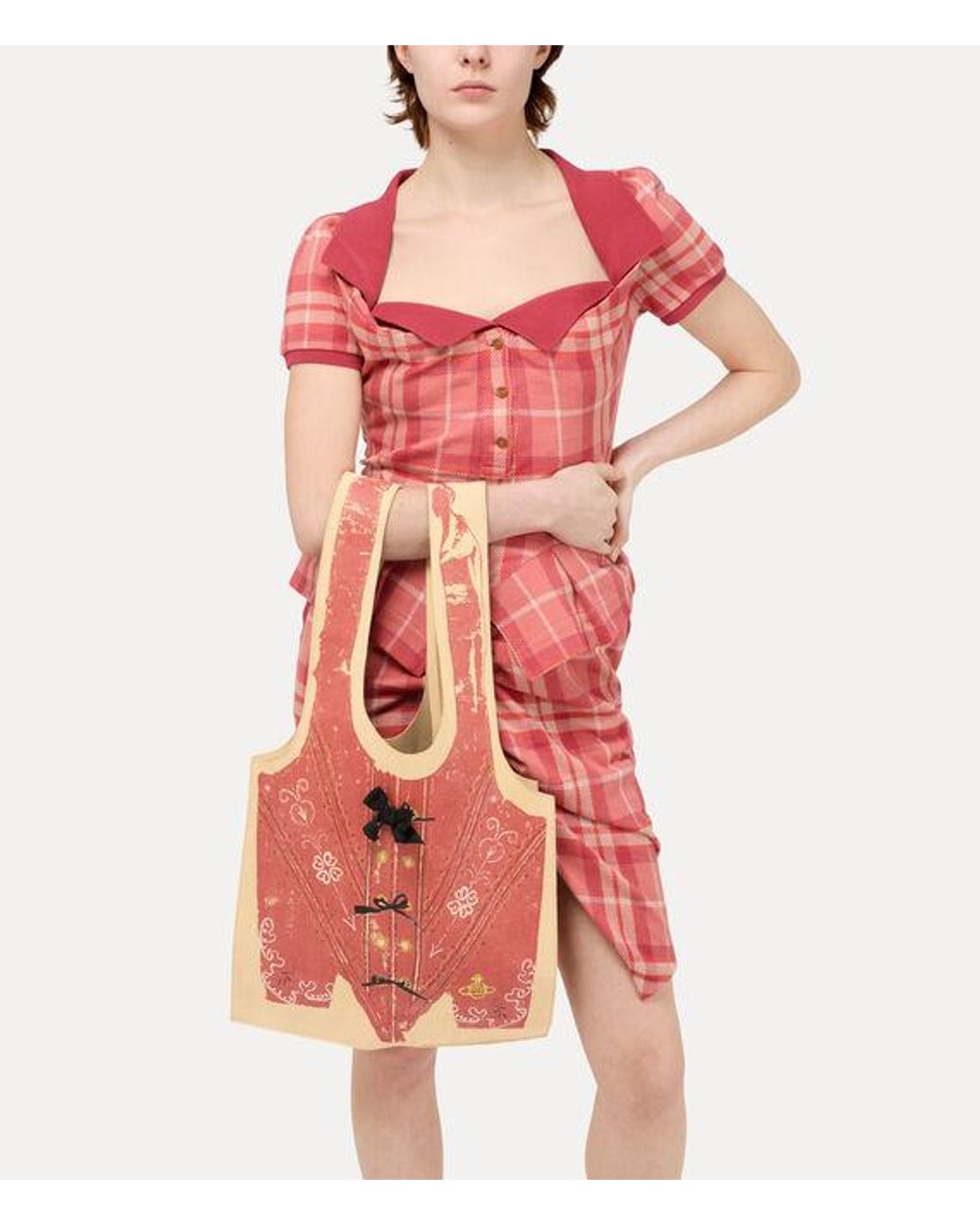 Vivienne Westwood Pink Sally Shopper Printed Nubuck