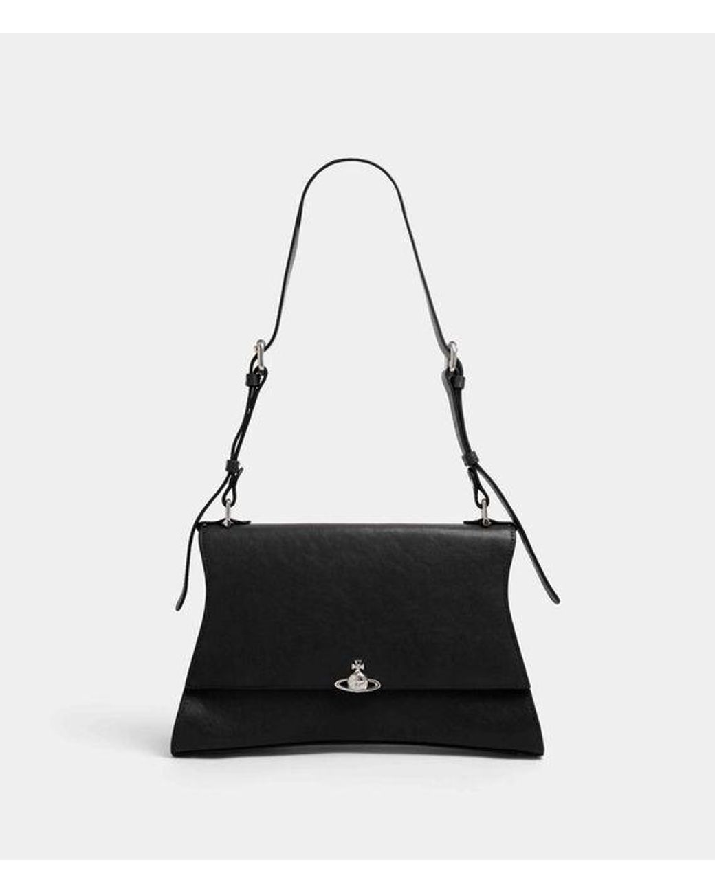 Vivienne Westwood Black Bianca Medium Shoulder Bag Supple Leather