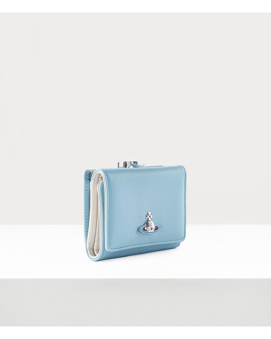 Vivienne Westwood Leather Emma Small Frame Wallet in Blue 