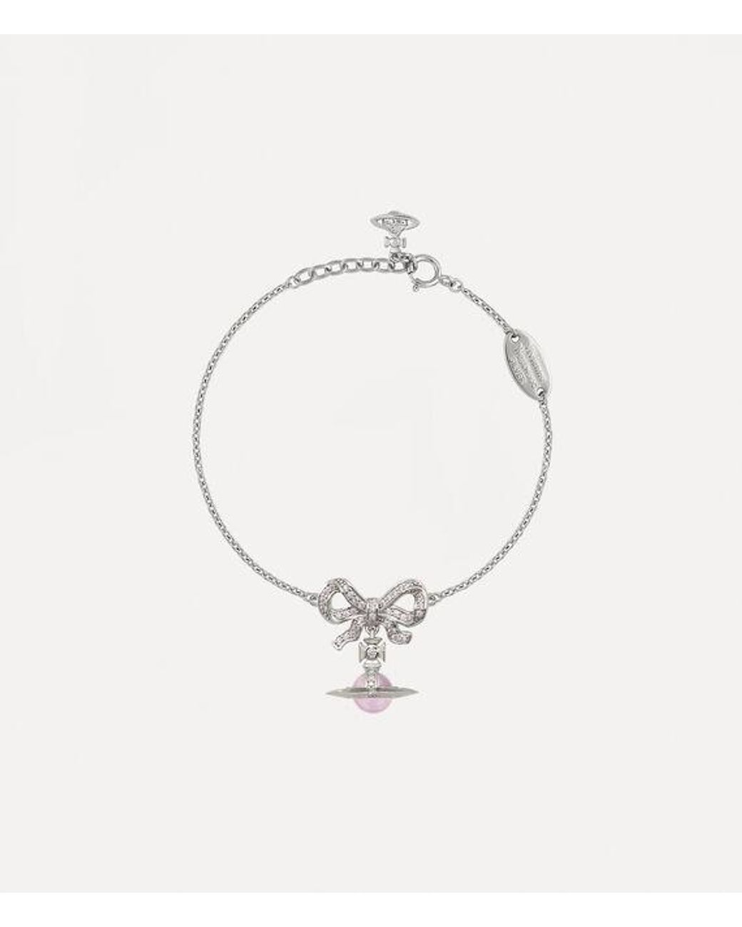 Vivienne Westwood White Octavie Bracelet Stainless Steel