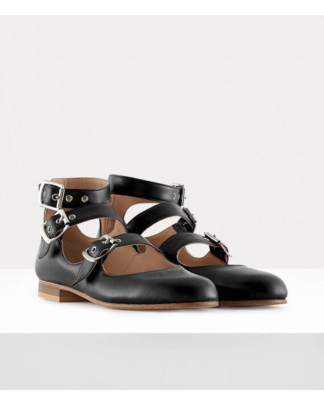 Vivienne Westwood Roman Three-Strap Sandal Leather in Black | Lyst UK
