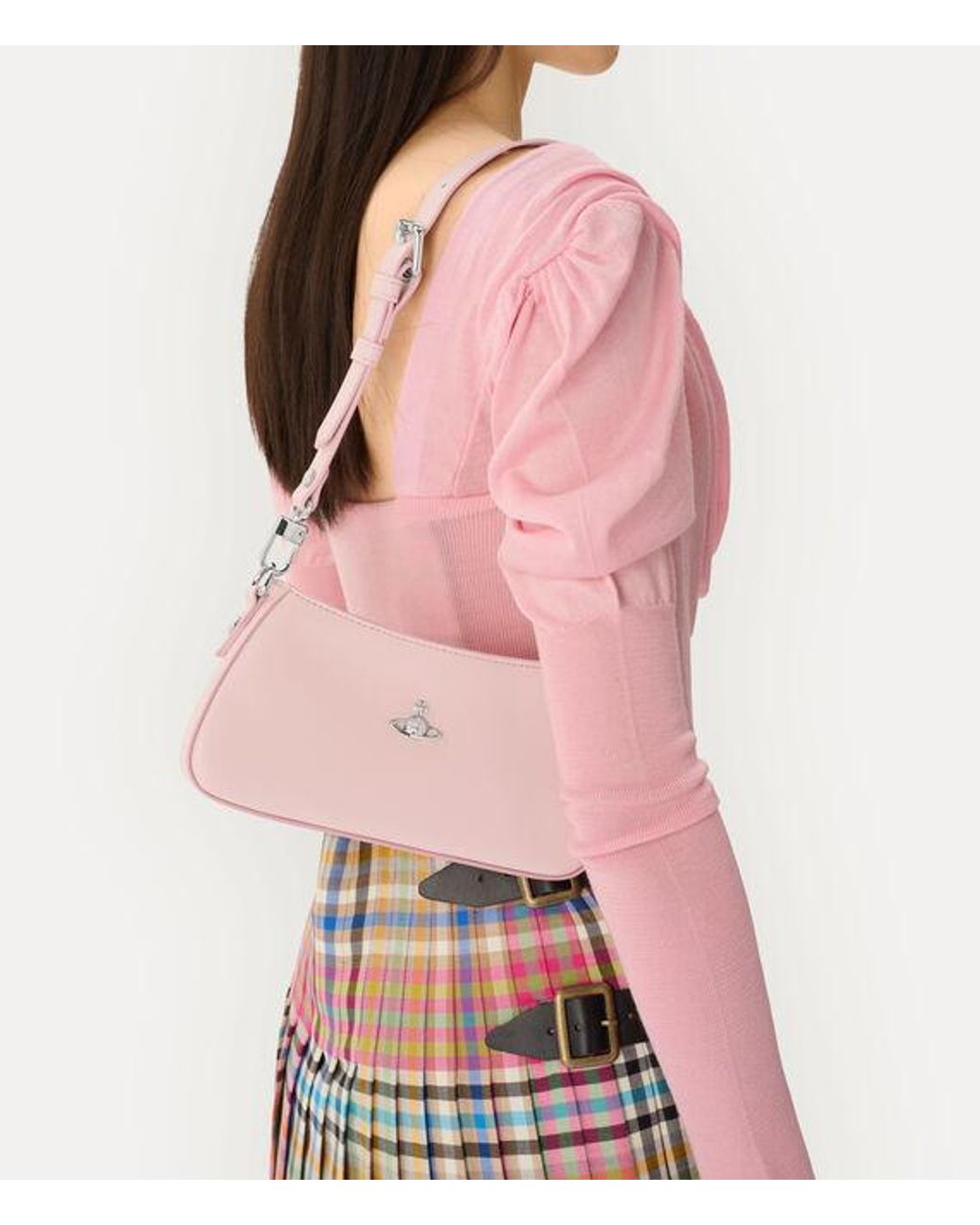 Vivienne Westwood Pink Tasha Shoulder Phone Bag Pu Smooth