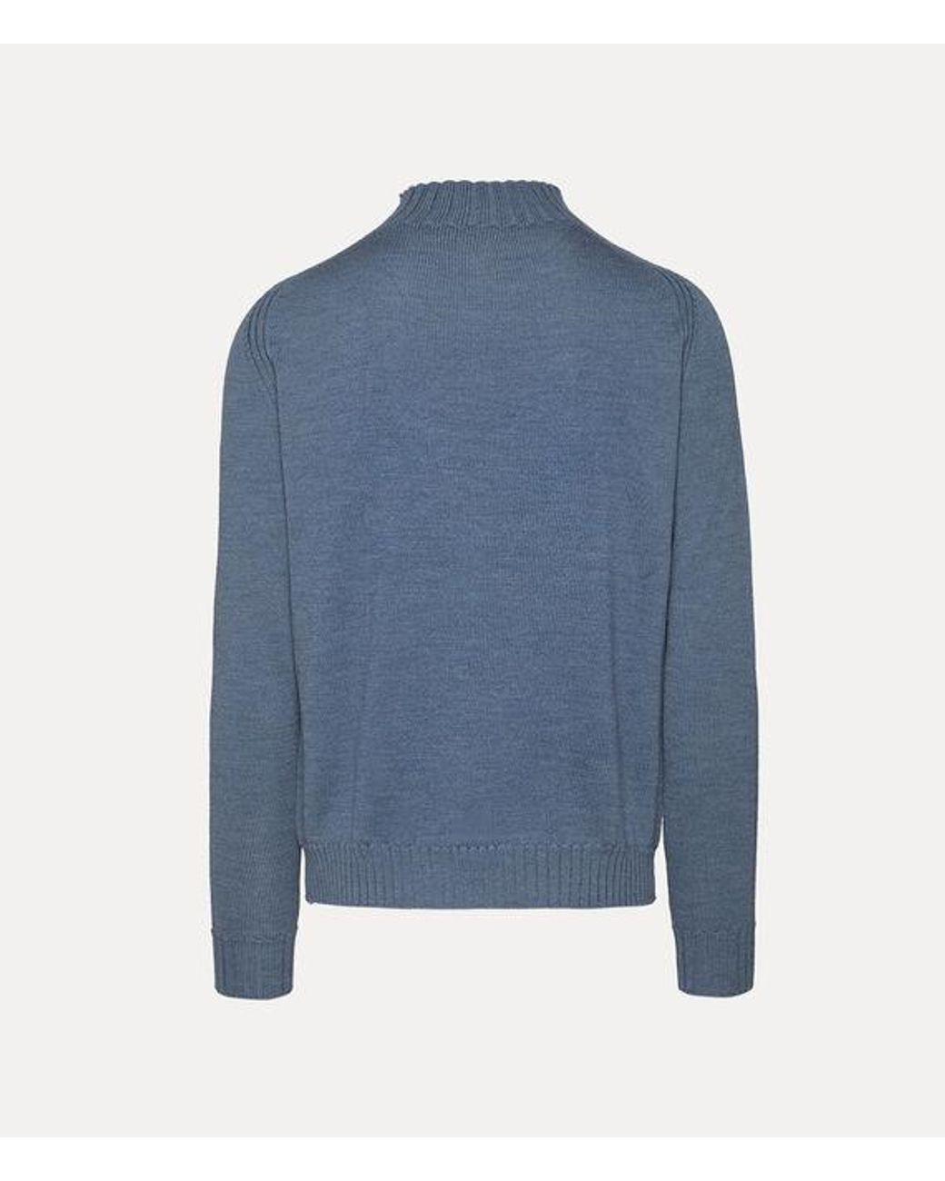 Vivienne Westwood Blue Fisherman Jumper Wool for men