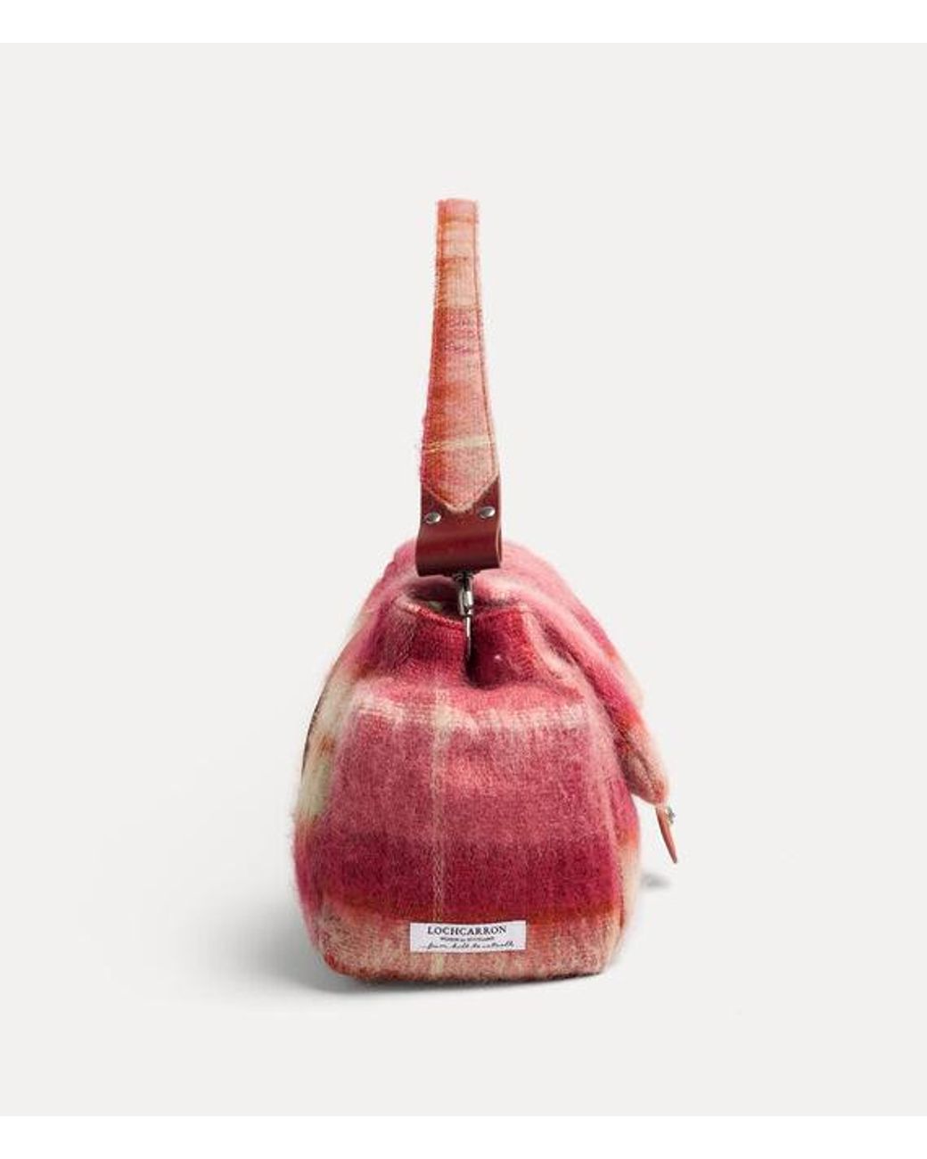 Vivienne Westwood Red Hazel Xl Treasure Handbag Tartan Mohair
