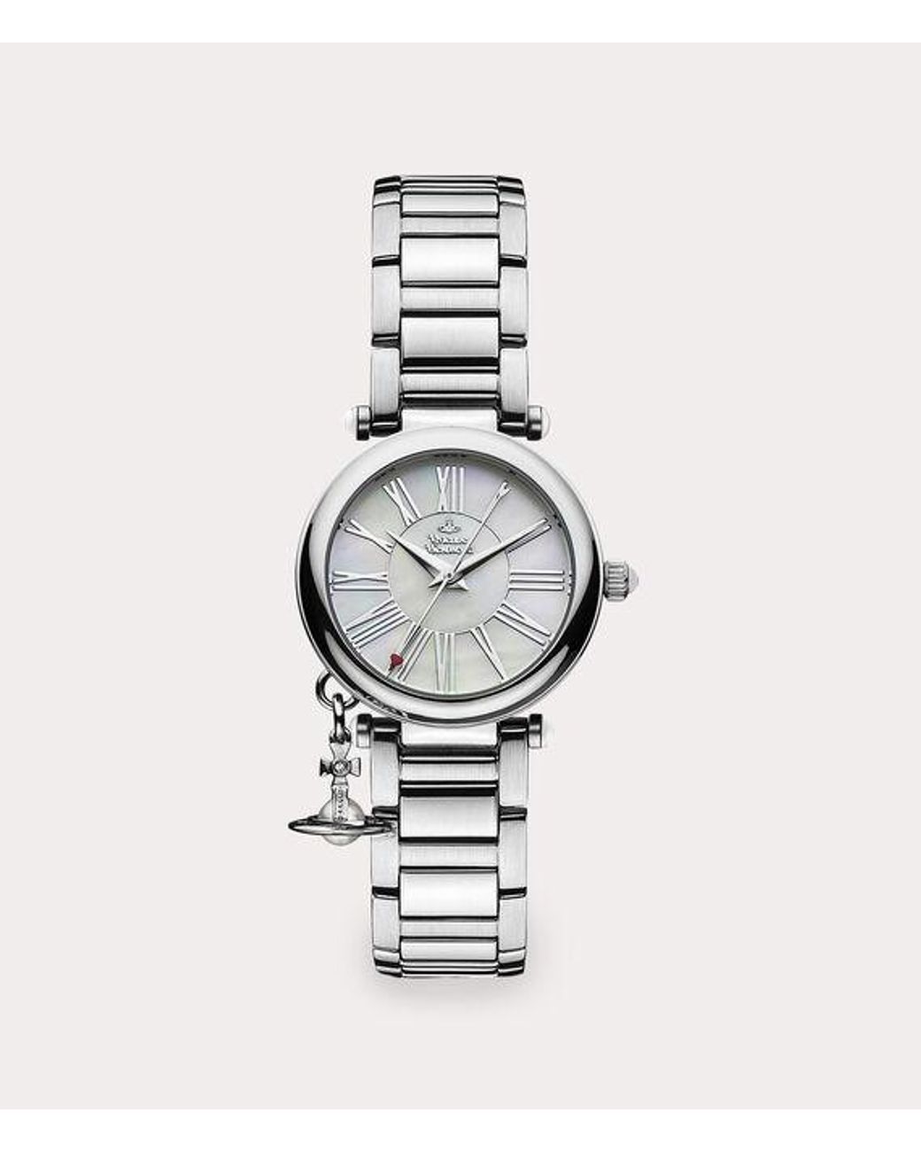 Vivienne Westwood White Mother Orb Watch Stainless Steel
