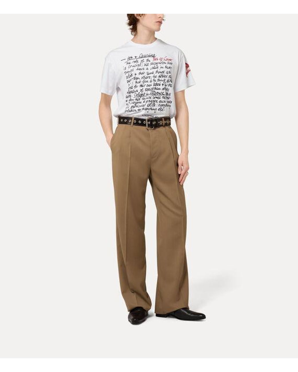 Vivienne Westwood White Art Heart Classic T-Shirt Cotton