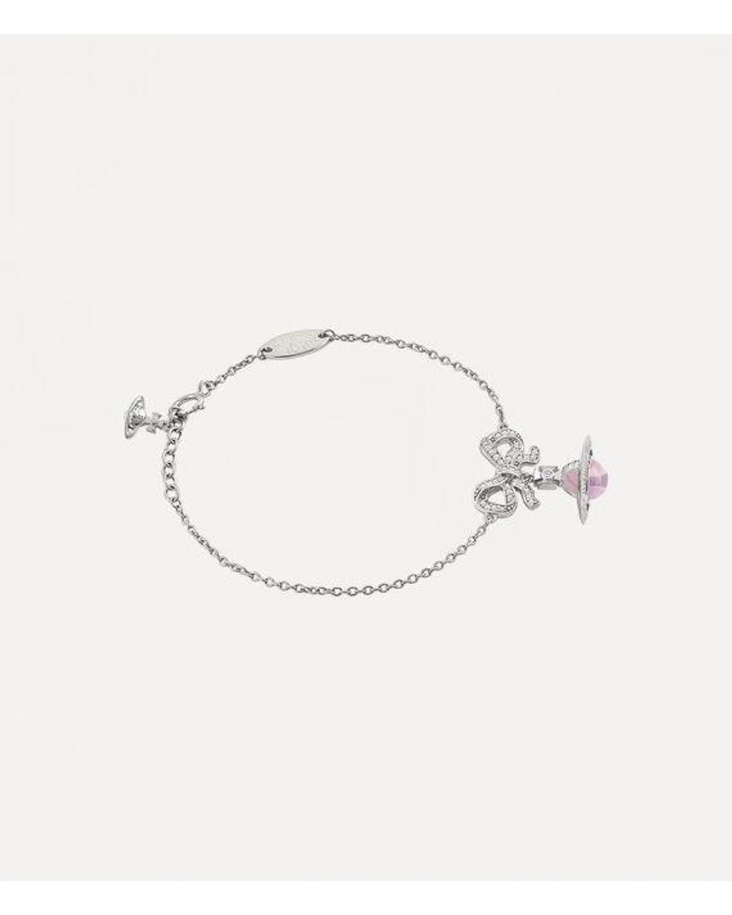 Vivienne Westwood White Octavie Bracelet Stainless Steel