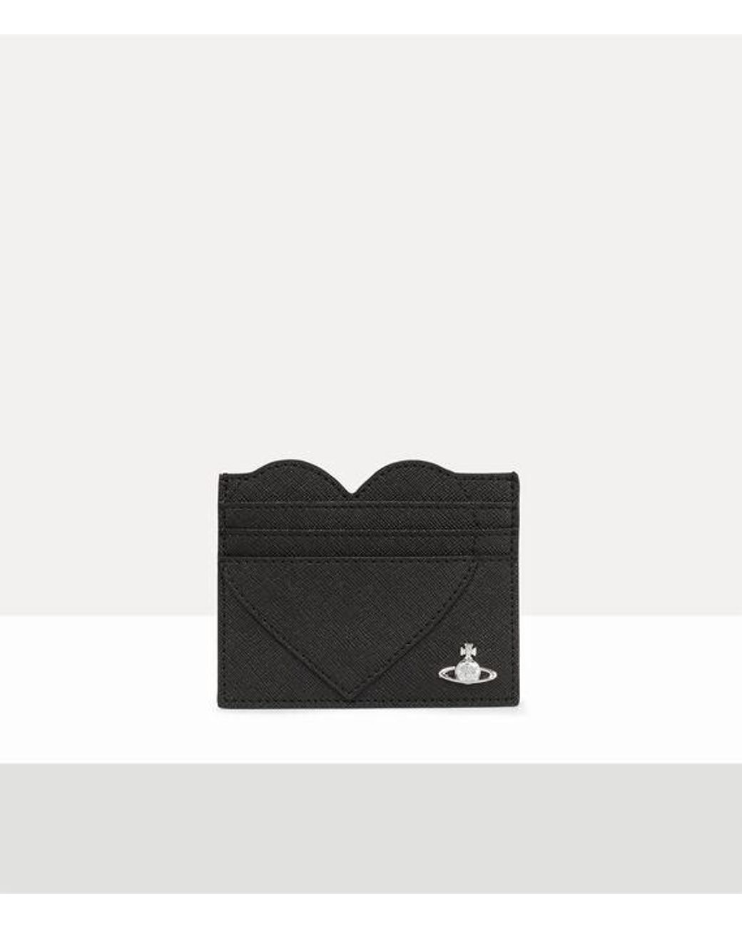 Vivienne Westwood White Heart Card Holder Faux Leather