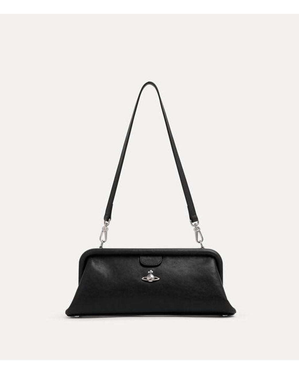 Vivienne Westwood White Jane Frame Purse Supple Leather