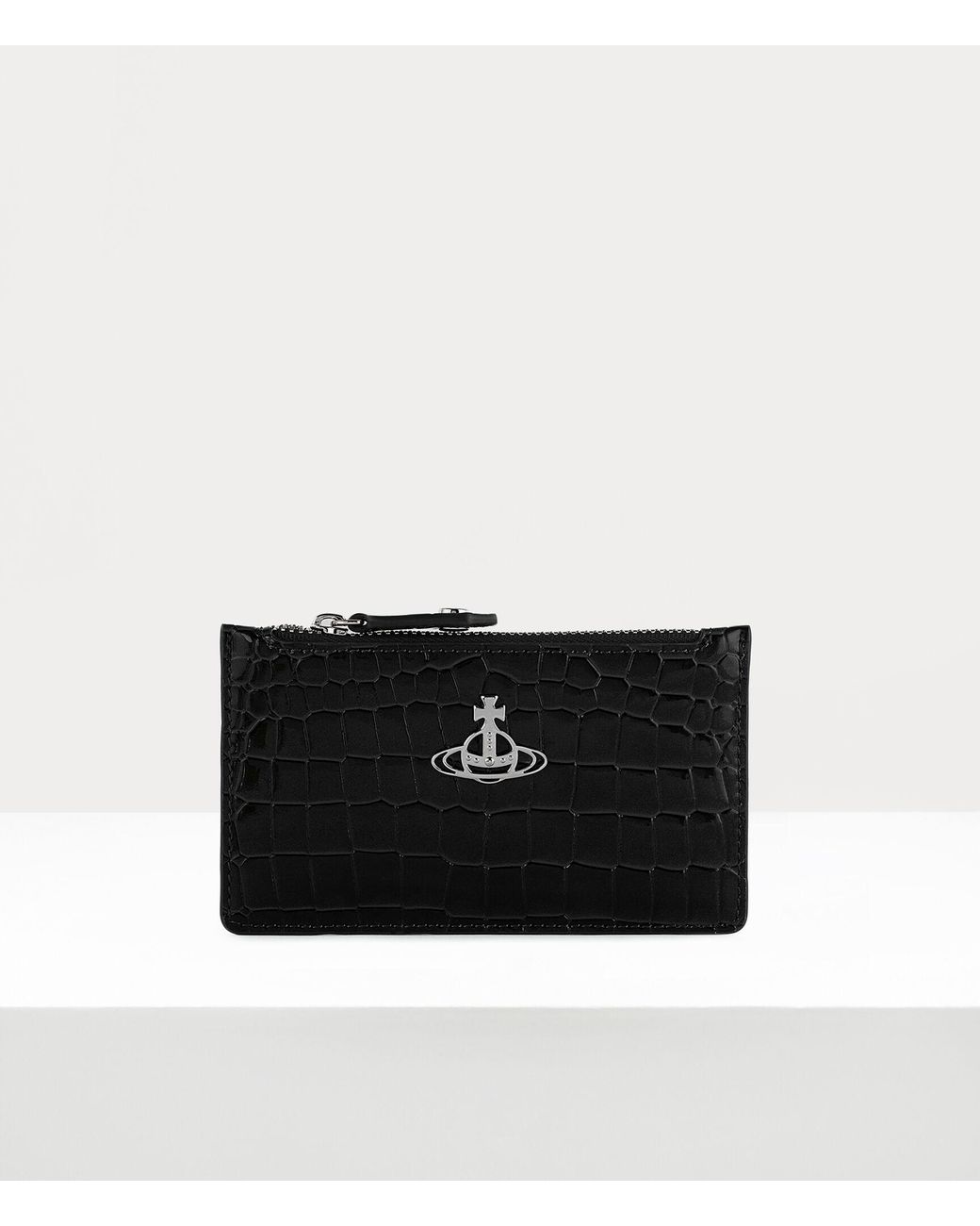 Vivienne Westwood Crocodile Slim Long Card Holder in Black Lyst UK