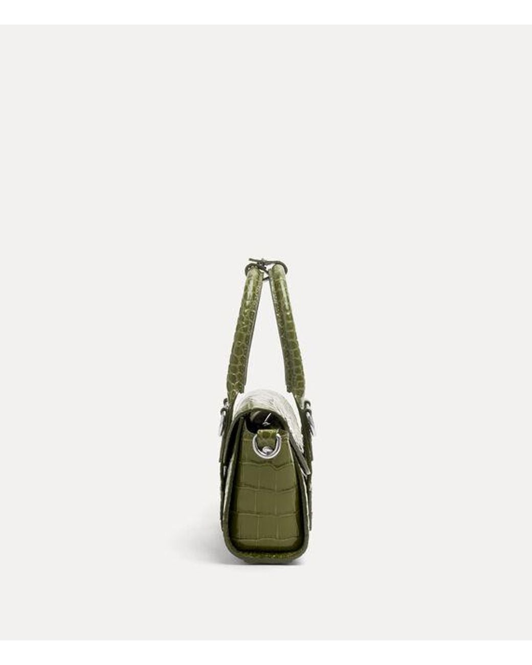 Vivienne Westwood Green Bettina Mini Crossbody Emboss Croc Leather