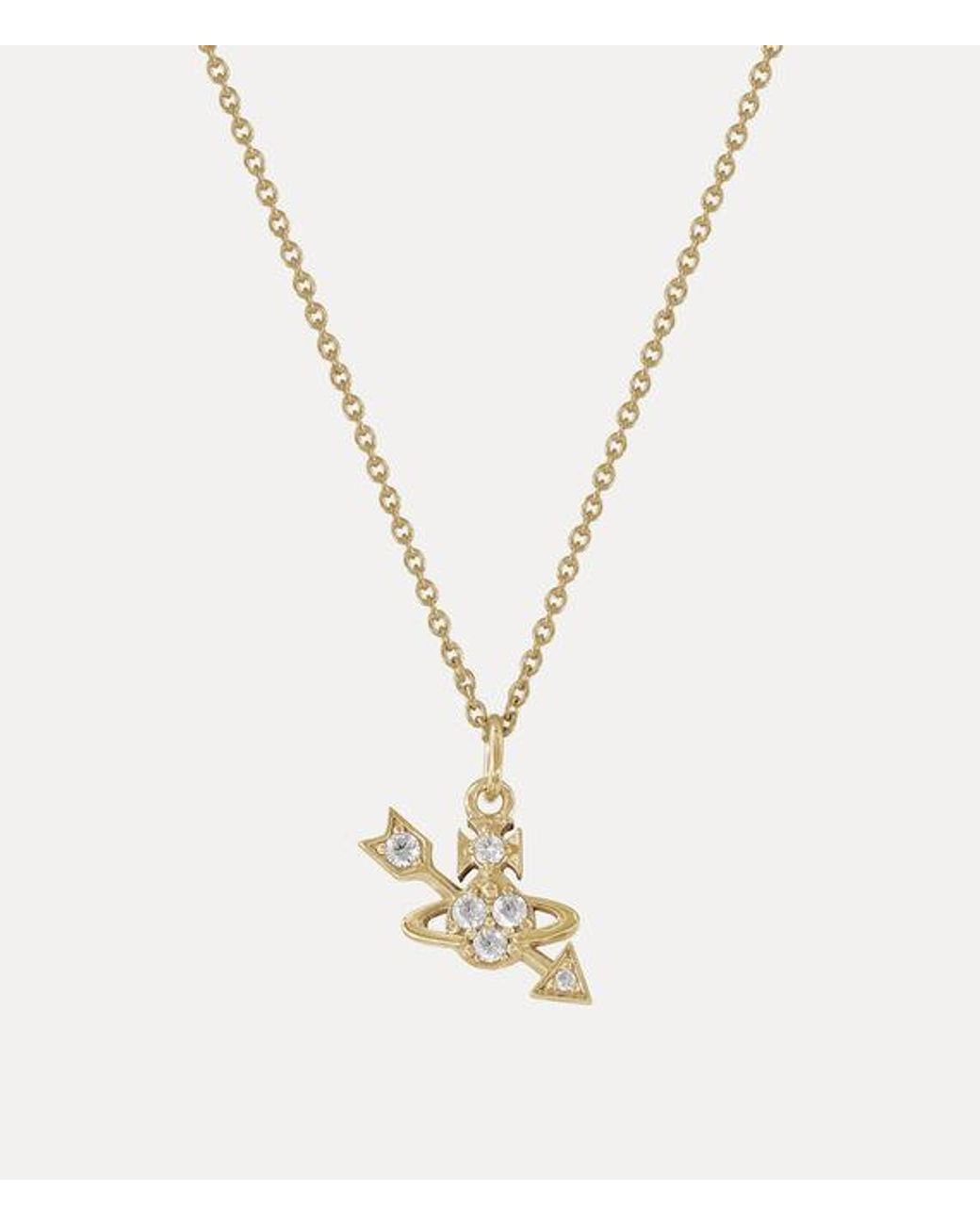 Vivienne Westwood Metallic Kiri Pendant Necklace Cubic Zirconia