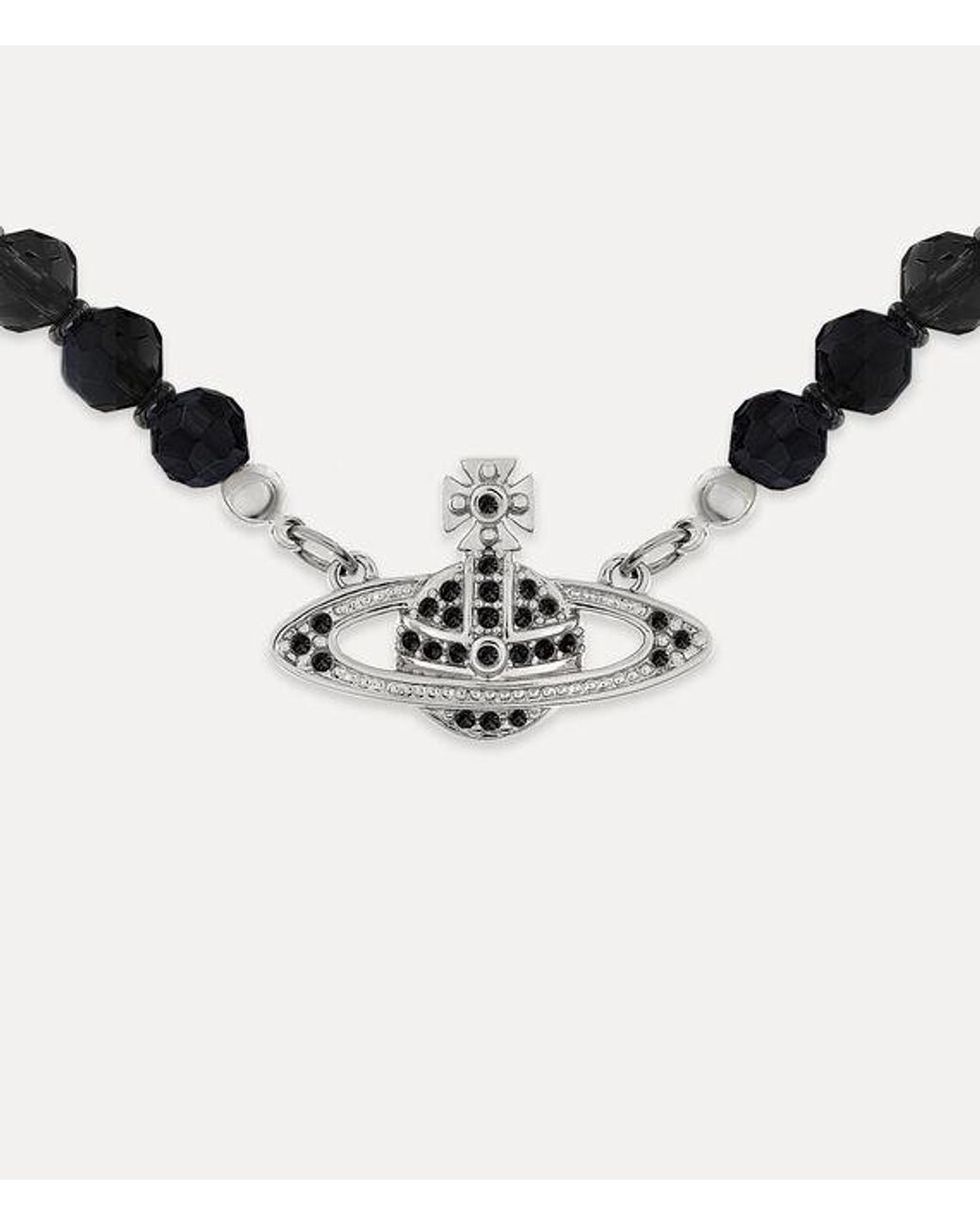 Vivienne Westwood Metallic Messaline Choker Agate Gemstone