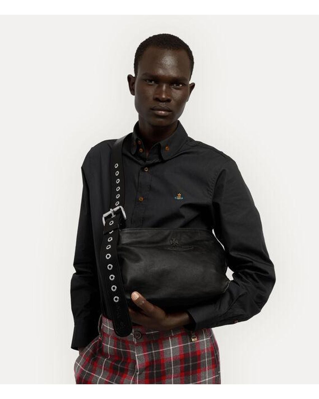 Vivienne Westwood Black Maxime Small Shoulder Bag Leather