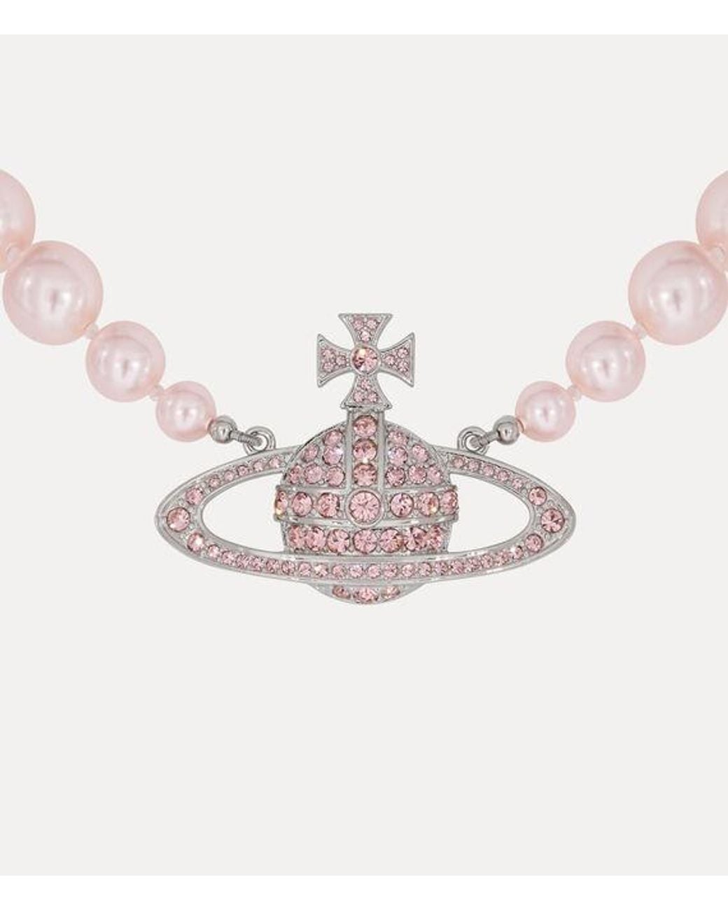 Vivienne Westwood White One Row Bas Relief Pearl Choker