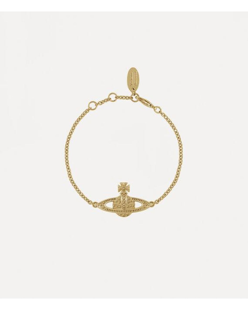 Vivienne Westwood Metallic Mini Bas Relief Chain Bracelet Topaz