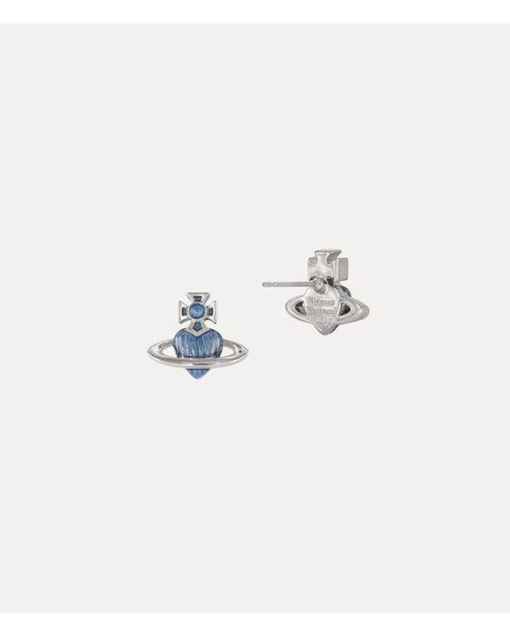 Vivienne Westwood Blue Fabianna Bas Relief Earrings