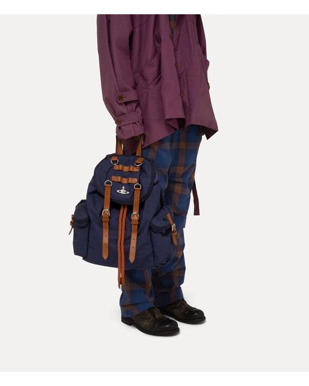 Vivienne Westwood Blue Highland Backpack Utility Drill