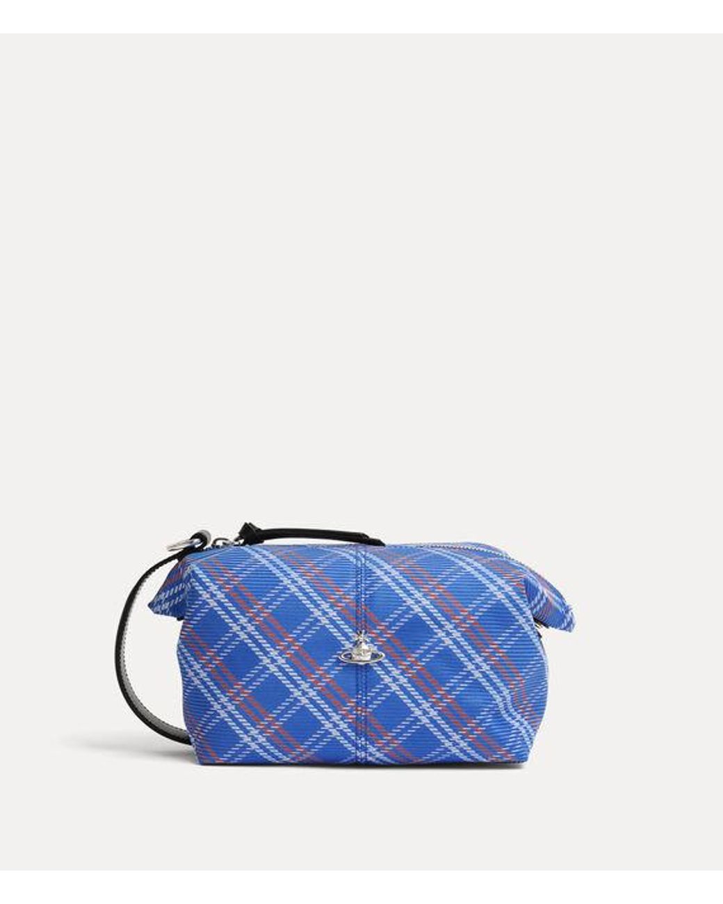 Vivienne Westwood Blue Wash Bag Stuart Check