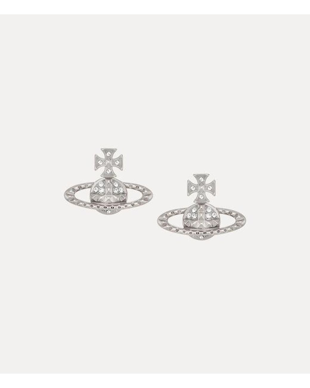 Vivienne Westwood Natural Mayfair Bas Relief Earrings Preciosa Crystals