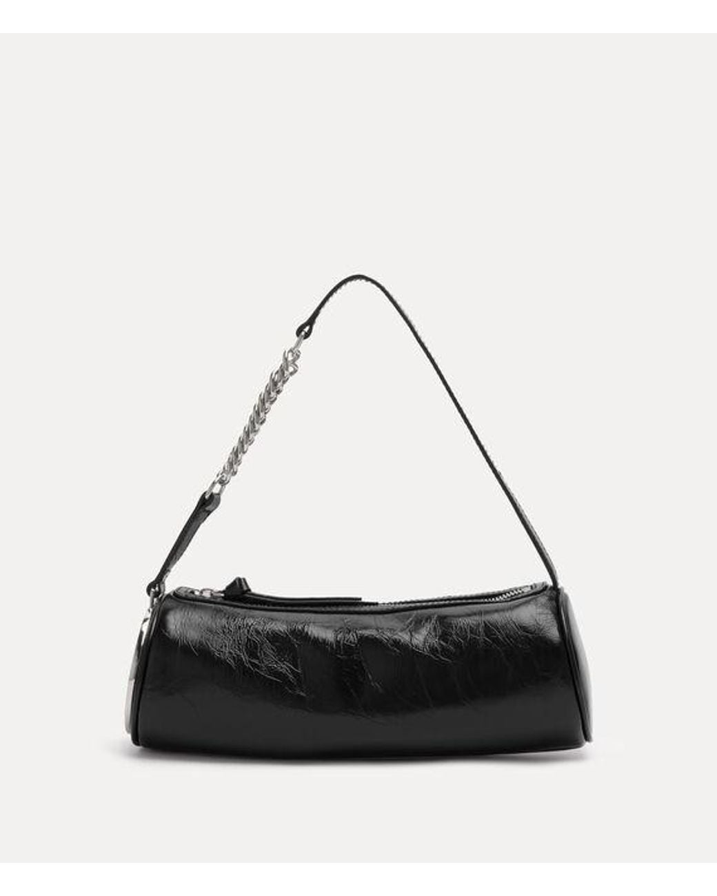 Vivienne Westwood Black Cindy Cylinder Bag Naplak Leather