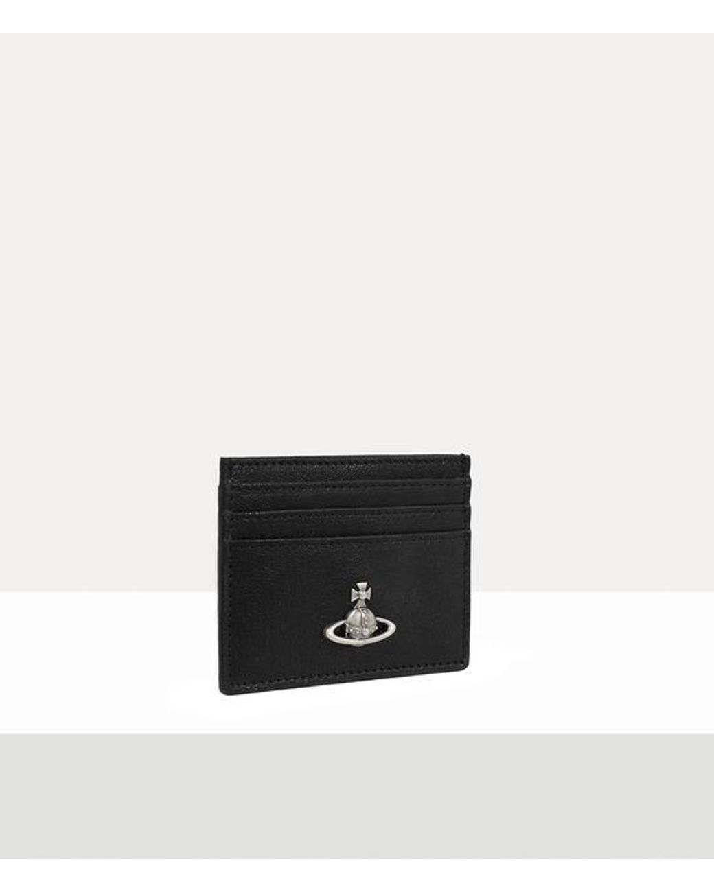 Vivienne Westwood White Flat Card Holder Supple Leather