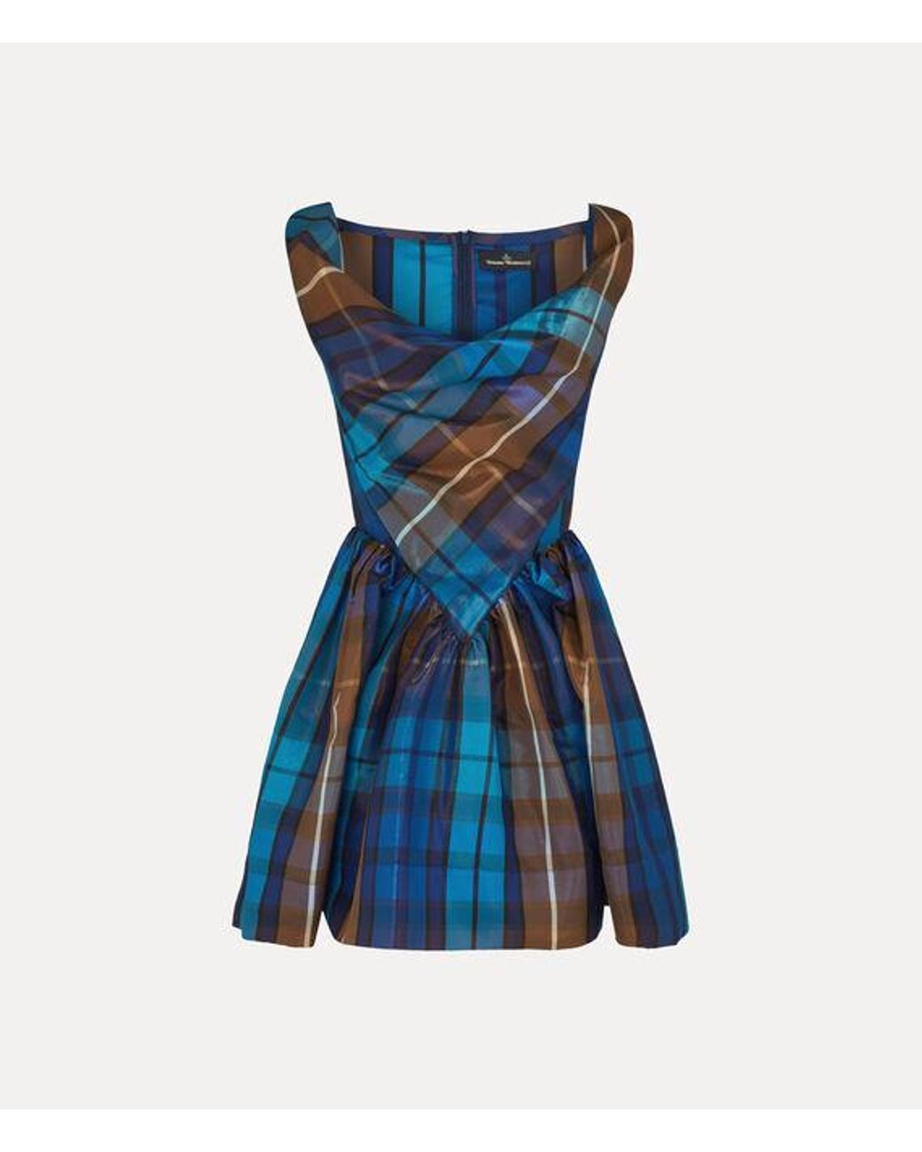 Vivienne Westwood Blue Mini Sunday Dress Buchanan Tartan Poly