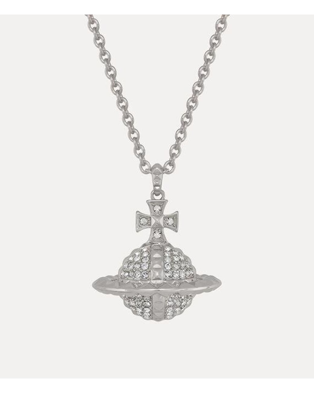 Vivienne Westwood White Mayfair Large Orb Pendant Brass