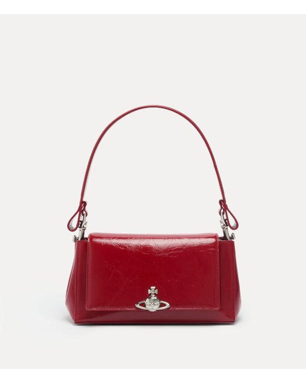 Vivienne Westwood Red Hazel Medium Handbag Naplak Leather