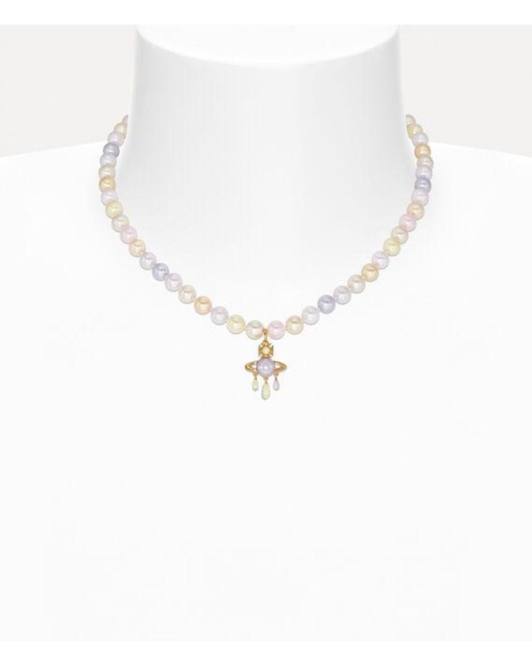 Vivienne Westwood White Lilah Pearl Necklace