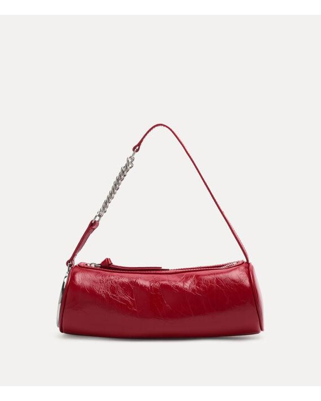 Vivienne Westwood Red Cindy Cylinder Bag Naplak Leather