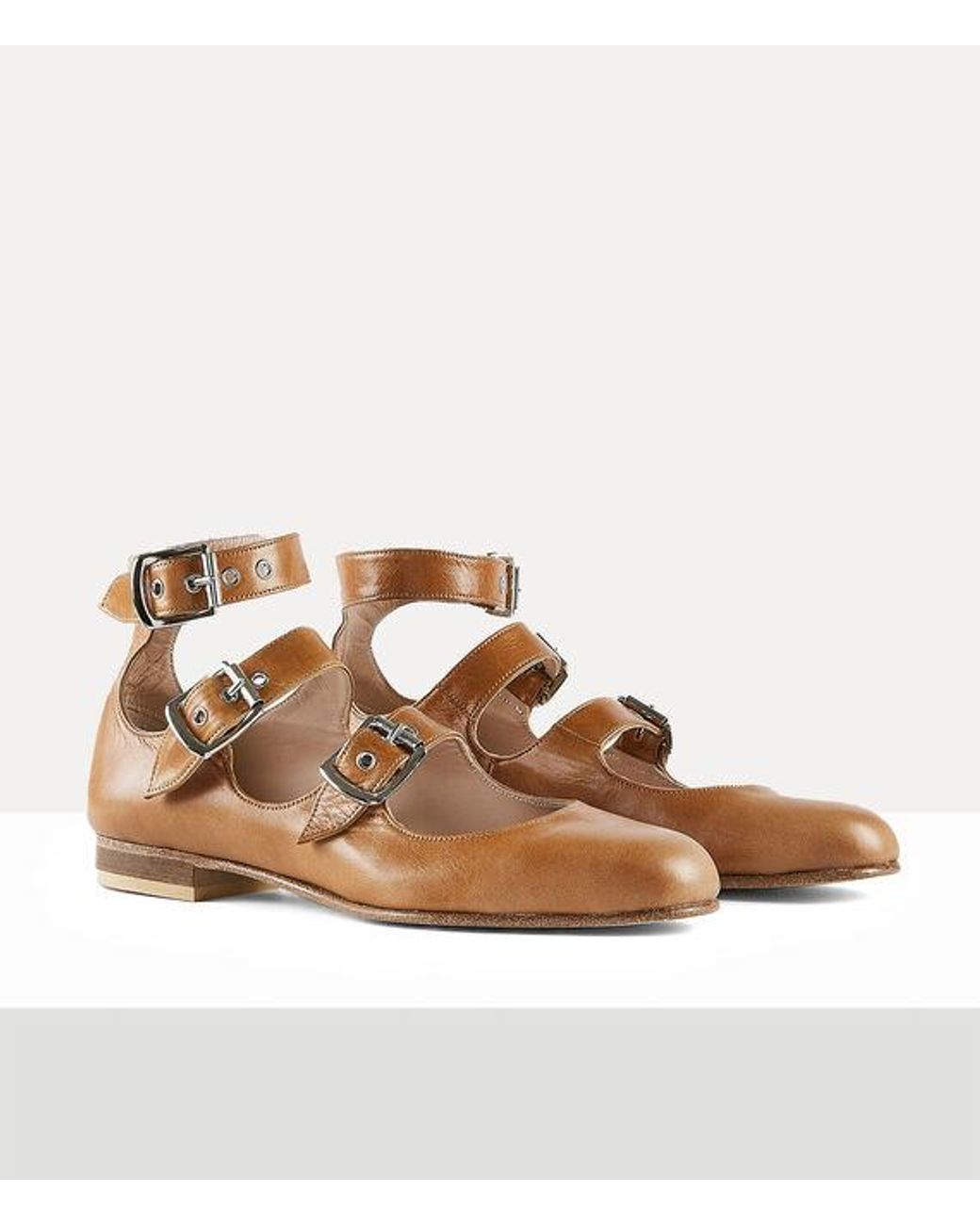 Vivienne Westwood Roman Three Strap Sandal Leather in Brown | Lyst UK