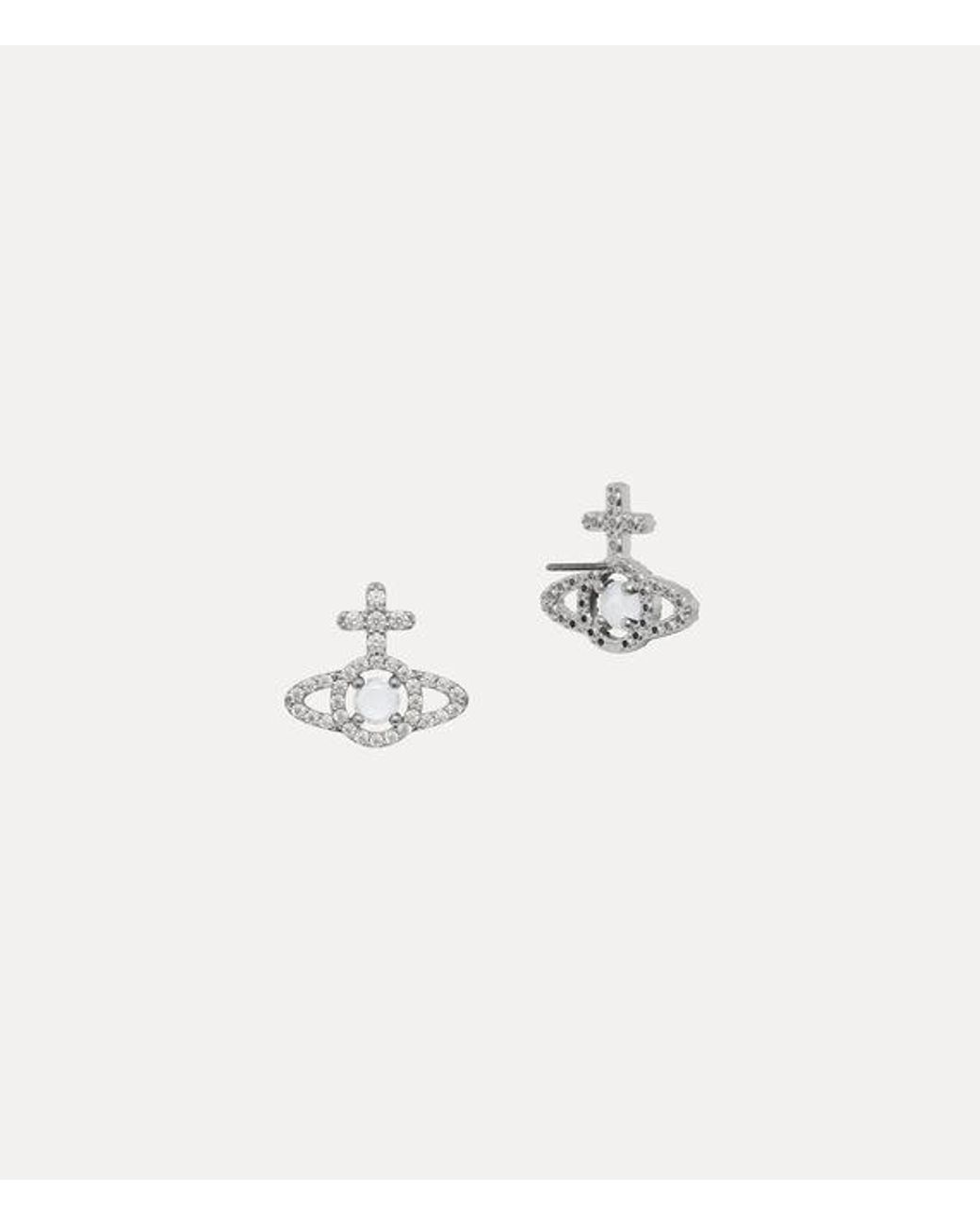 Vivienne Westwood Natural Olympia Earrings Cubic Zirconia