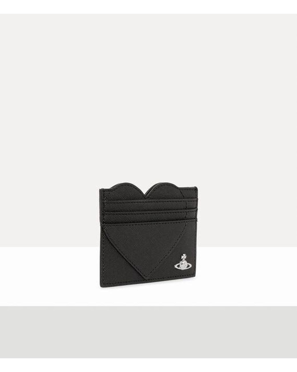 Vivienne Westwood White Heart Card Holder Faux Leather