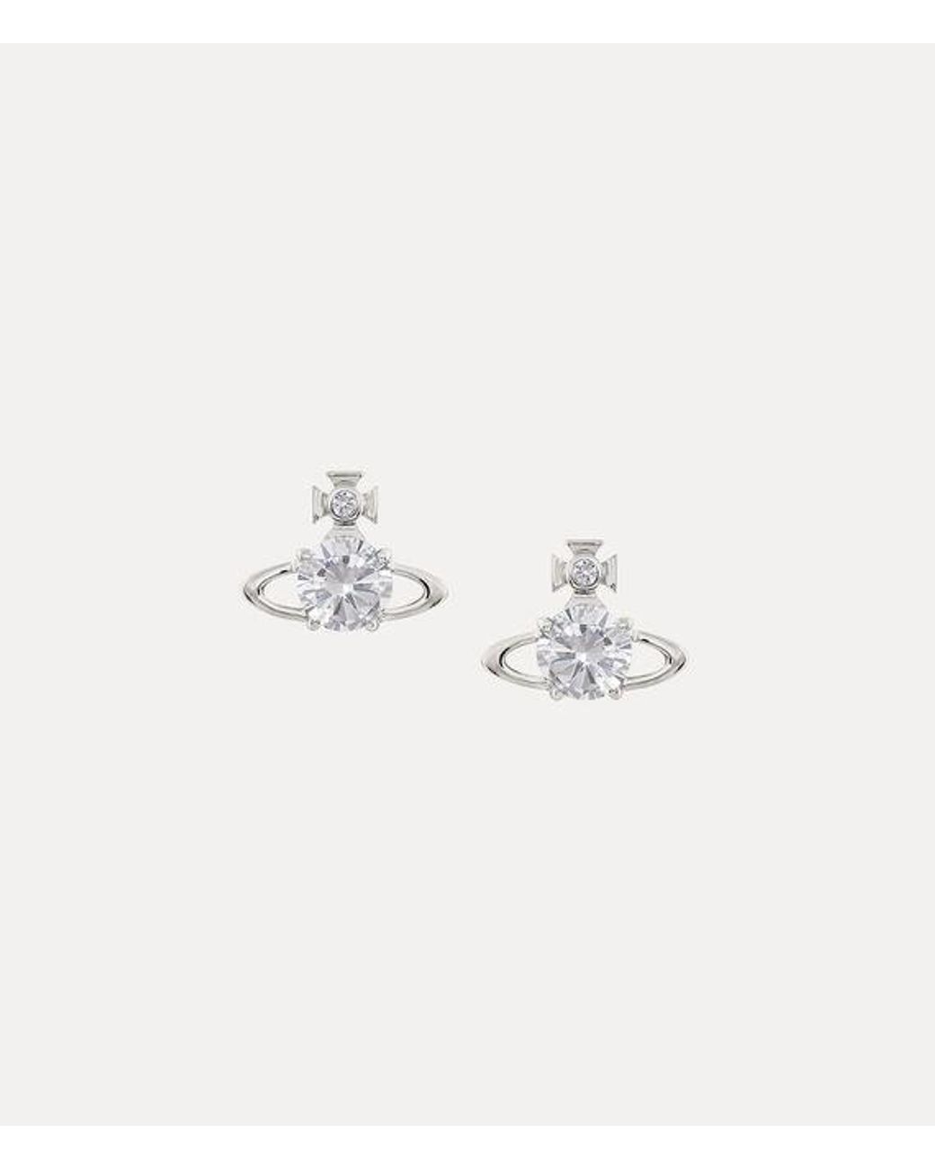 Vivienne Westwood Natural Reina Earrings Cubic Zirconia