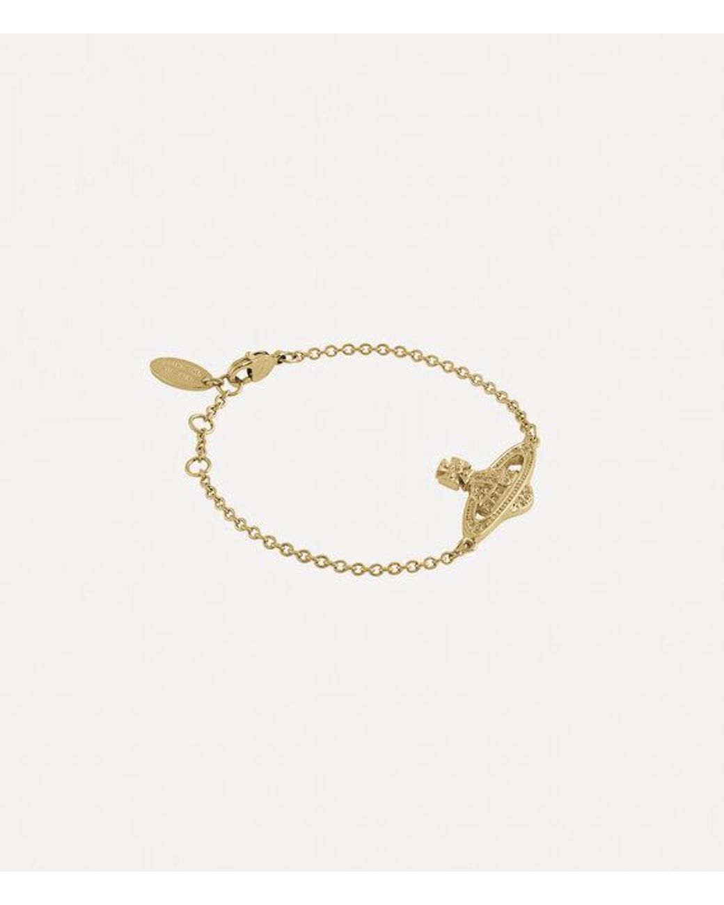 Vivienne Westwood Metallic Mini Bas Relief Chain Bracelet Topaz