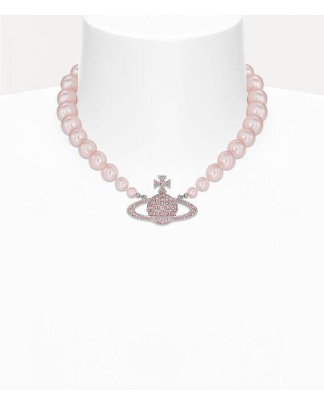 Vivienne Westwood White One Row Bas Relief Pearl Choker