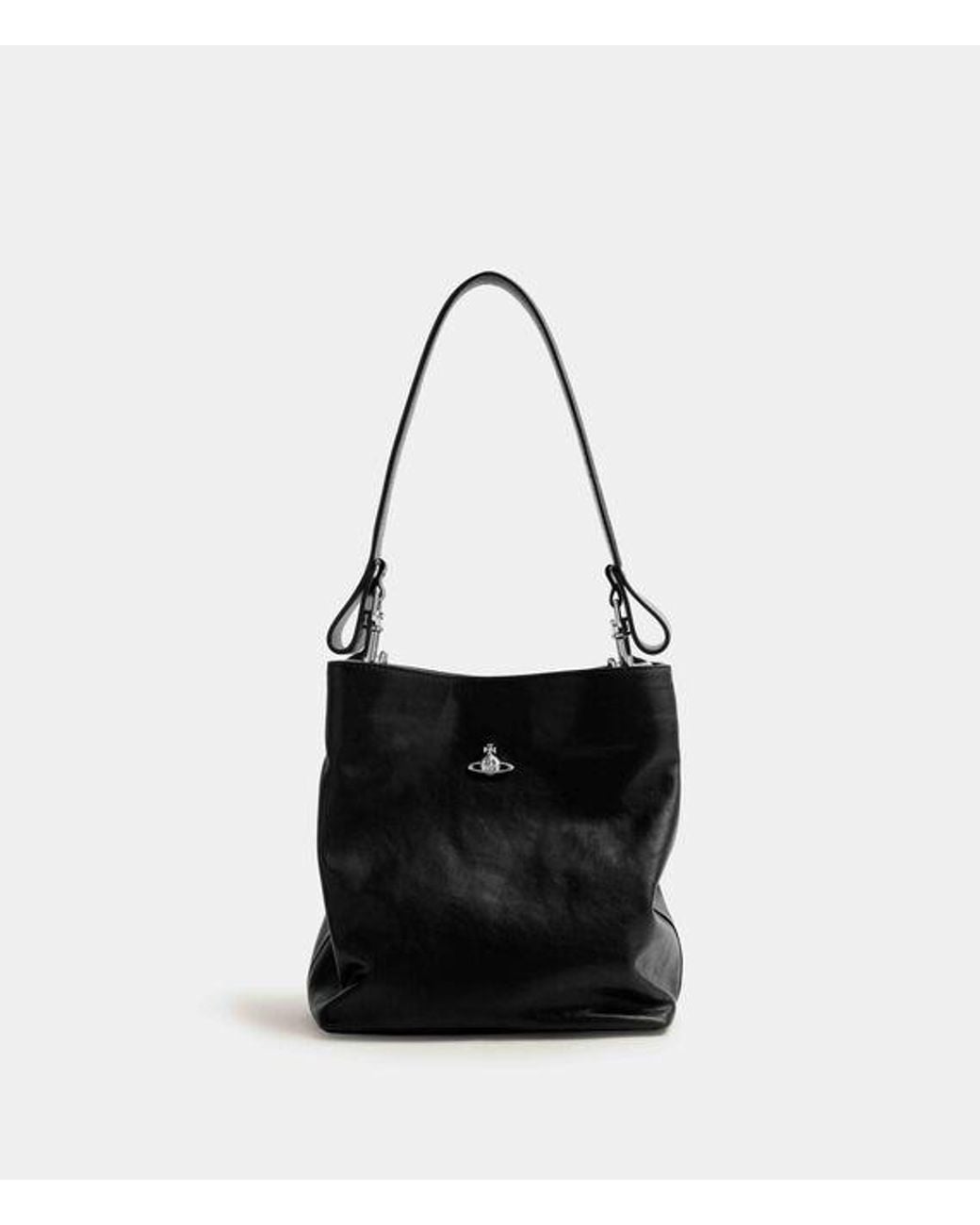Vivienne Westwood Black Lottie Small Shoulder Bag Supple Leather
