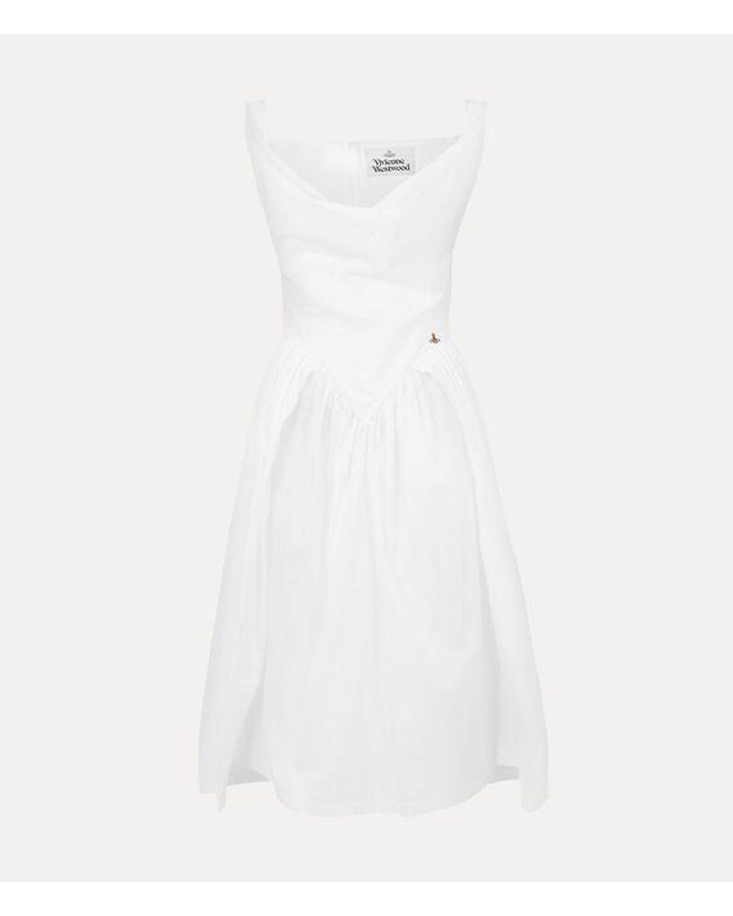 Vivienne Westwood White Sunday Dress Compact Poplin