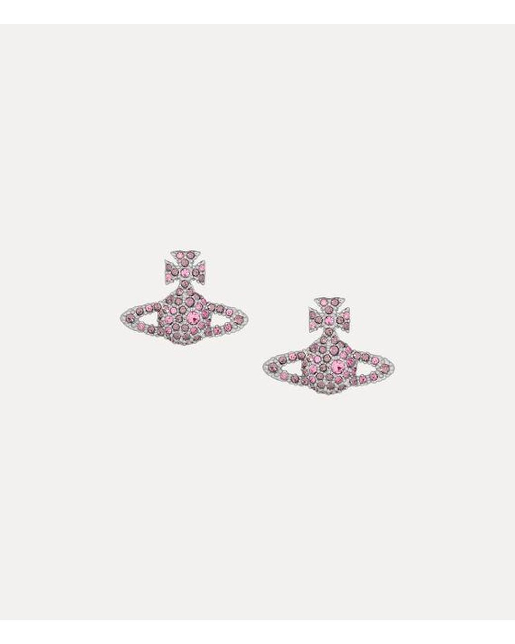 Vivienne Westwood Pink Grace Bas Relief Stud Earrings