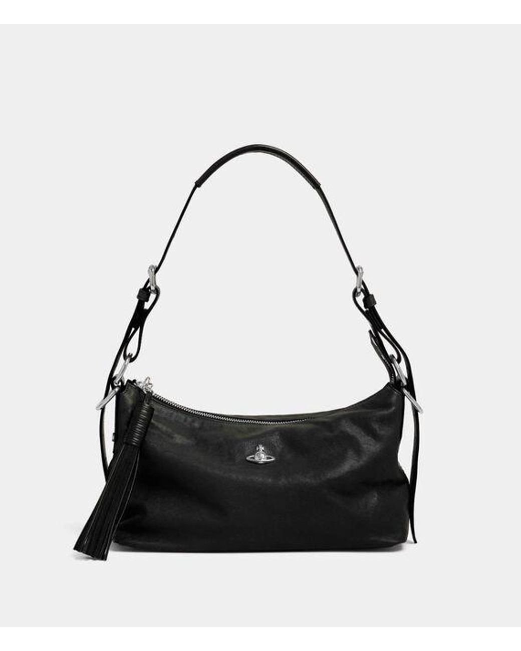 Vivienne Westwood Black Emma Shoulder Bag Supple Leather