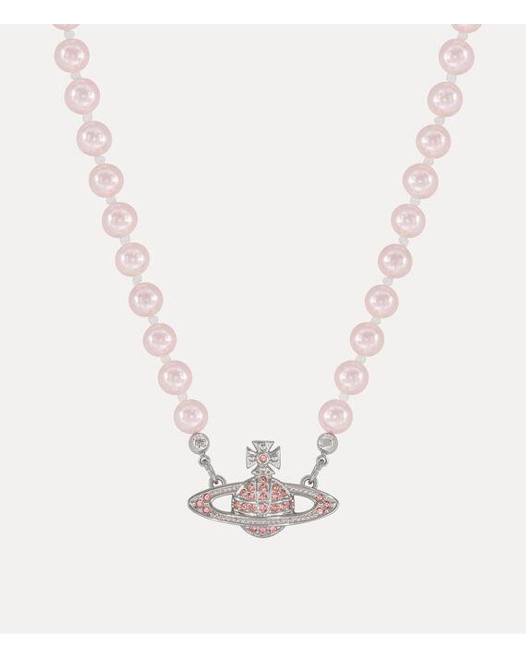 Vivienne Westwood White Mini Bas Relief Pearl Choker