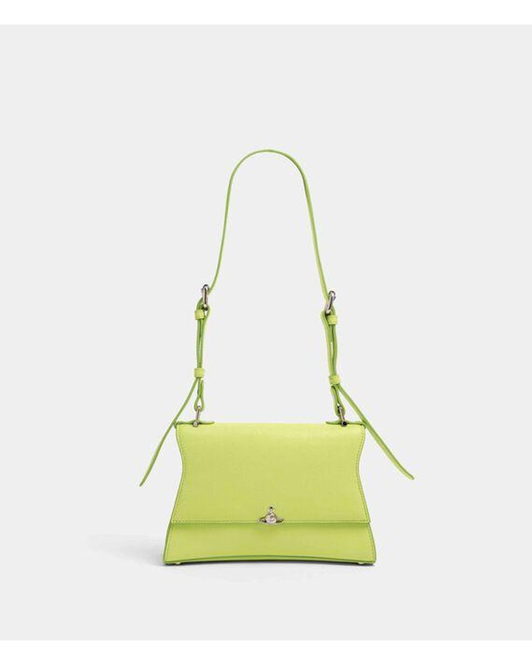 Vivienne Westwood Yellow Bianca Small Shoulder Bag Supple Leather
