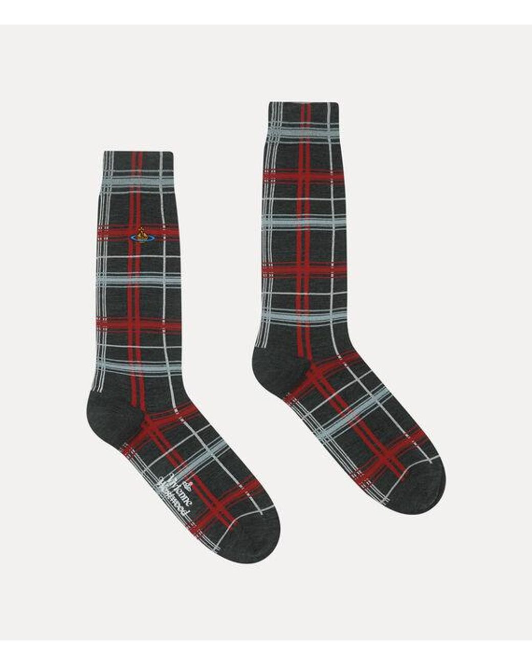Vivienne Westwood White Multicheck Sock Multicheck